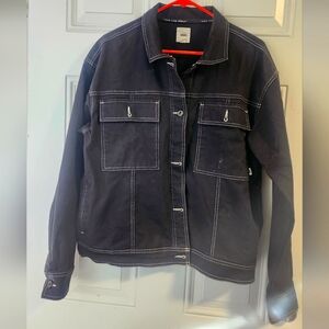 Vans Black Lightweight Shirt Jacket for Effortless Style ¡Large!